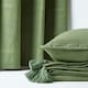 image 5 of Homescapes Cotton Rajput Ribbed Dark Olive  Cushion  Cover - 45 x 45cm | Green | 45 x 45 cm | 1