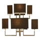 image 4 of Interiors by Premier 12 Bulb Pendant Light, Monochrome Stainless Steel Pendant With High Gloss Nickel Finish, Acrylic Shades