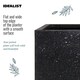 image 5 of Square Box Black Terazzo Light Concrete Garden Planter H50 L50 W50 cm, 128 ltrs Cap.