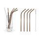 image 1 of Glim Glam Straws Drinks Set Brush Stainless Steel Rose Gold 60pcs