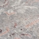 image 5 of KUKOON Greige Distressed Floral Medallion Non Slip Washable Low Pile Rug 80cm x 150cm