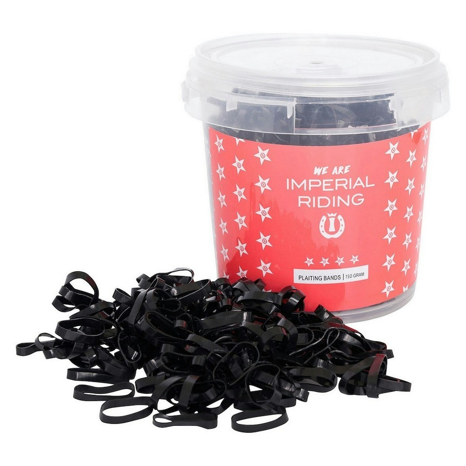 Imperial Riding Plain Horse Plaiting Bands - Black - 150g