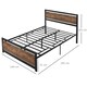 image 7 of HOMCOM Double Size Metal Bed Frame w/ Headboard & Footboard, 144x195x103cm