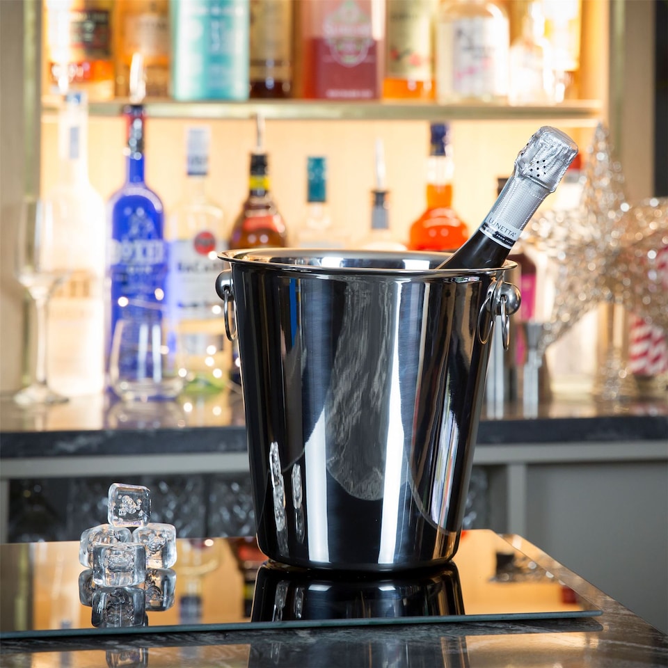 image 1 of Rink Drink Stainless Steel Ice Bucket - 4 Litre - Silver
