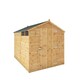 image 1 of 8 x 6 Feet Shiplap Security Apex Shed - Timber - L240.8 x W189.2 x H198.9 cm - Brown Brown