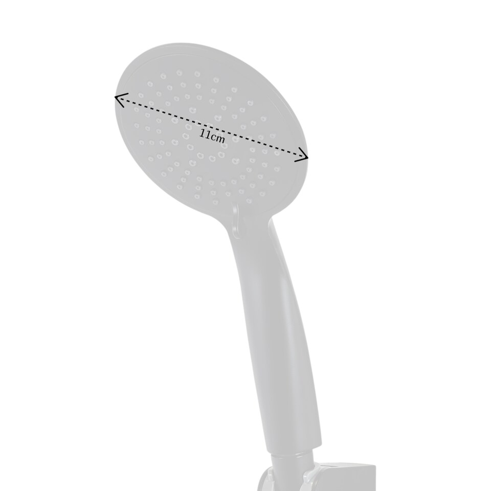 image 1 of Showerdrape Vito Black 5-spray Pattern Shower Head | Black | Black | 1