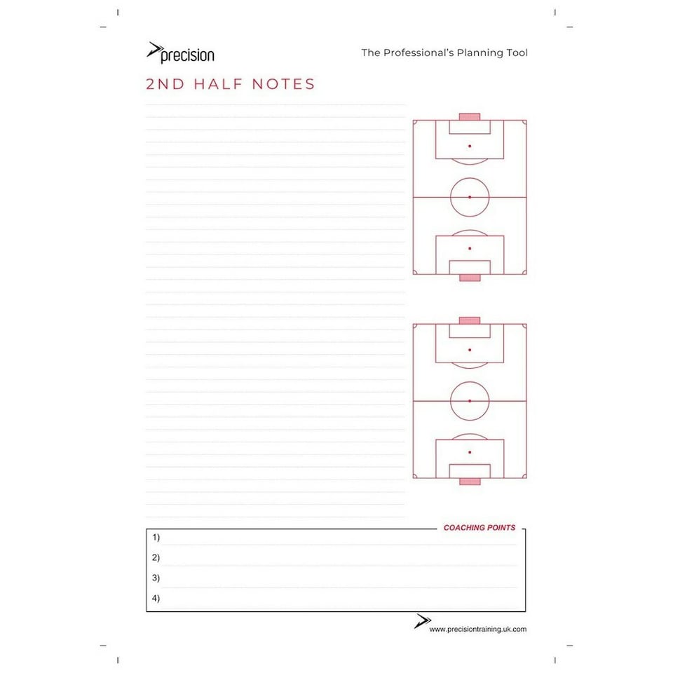 image 1 of Precision A4 Football Match Day Planner - Multicoloured - A4