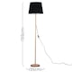 image 3 of ValueLights Charlie Copper Floor Lamp Black Taper Shade & Bulb 