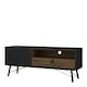 image 3 of Ry TV Unit 1 Door 1 Drawer in Matt Black Walnut