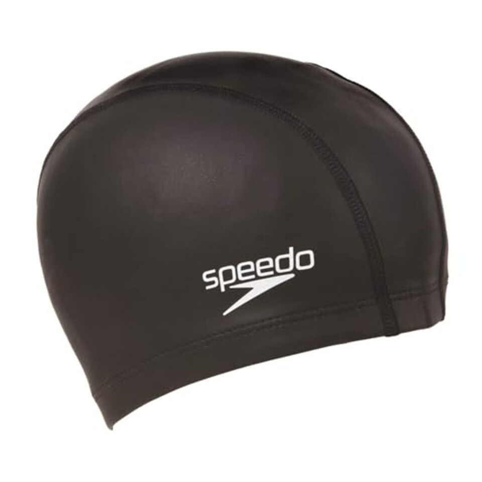 image 1 of Speedo Unisex Long Hair Cap | Swim Cap | Snag Free | Easy-On, Black, One Size