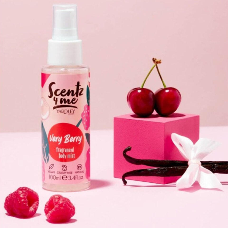 image 1 of Yardley Scentz 4 Me Very Berry Fragranced Body Mist 100ml Spray