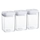 image 1 of Argon Tableware 6x Food Storage Containers - 800ml - White Airtight Plastic Storage Pantry Food Organiser with Flip Lock Lid