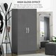 image 4 of HOMCOM Modern Wardrobe Closet, Clothes Cabinet