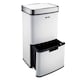 image 3 of Cooks Professional Recycling Sensor Bin 75L with Dual Compartments & Food Caddy | White | White & Silver
