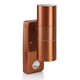 image 1 of Auraglow PIR Motion Sensor Up & Down Outdoor Wall Security Light - WARMINSTER - Copper | Copper | Copper/Fitting Only