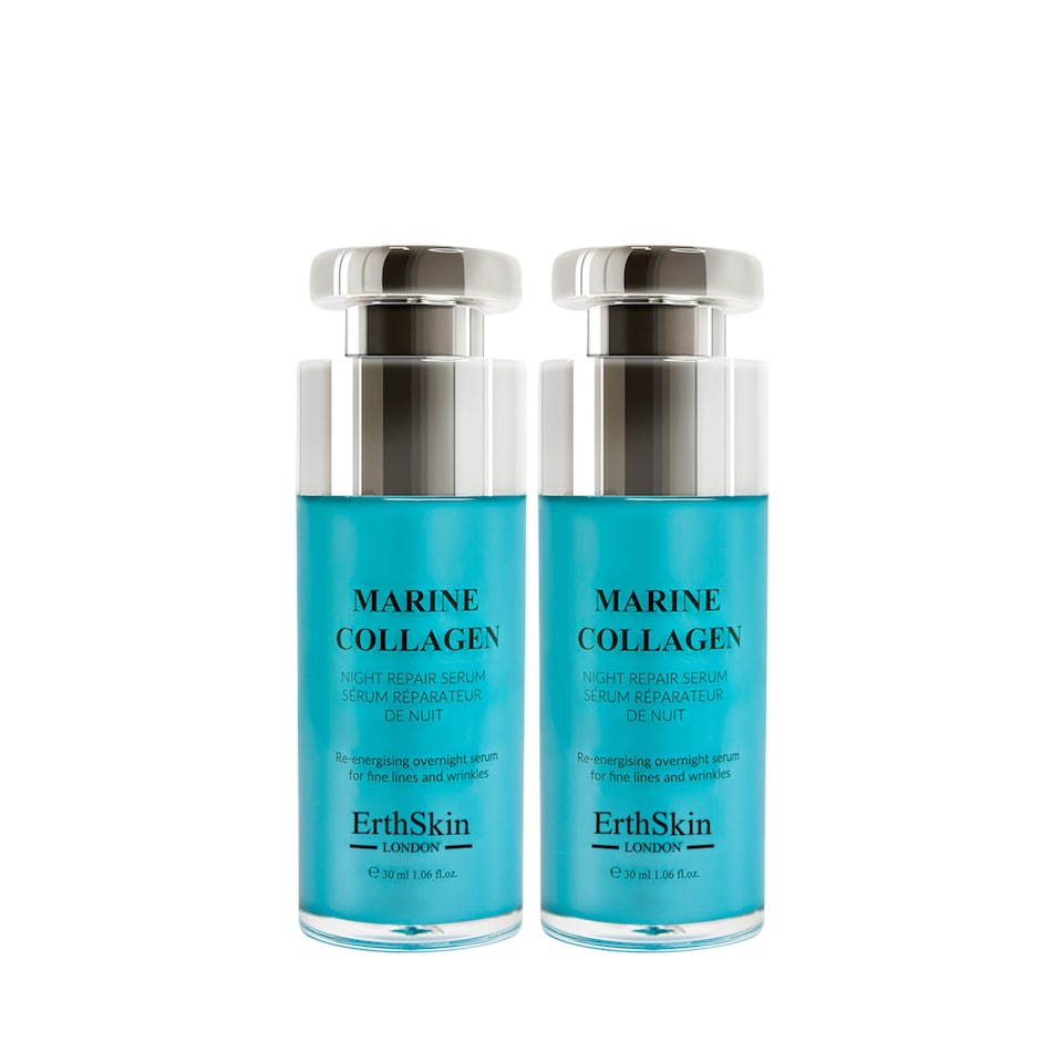image 1 of 2X Erth Skin London Marine Collagen Night Repair Serum 30ml