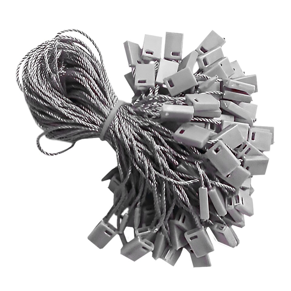 image 1 of 7 Inch Plastic String Tags, Nylon Label Snap Lock - 100pcs