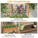 image 6 of COSTWAY Wooden Planter Box Raised Garden Bed Brown Brown