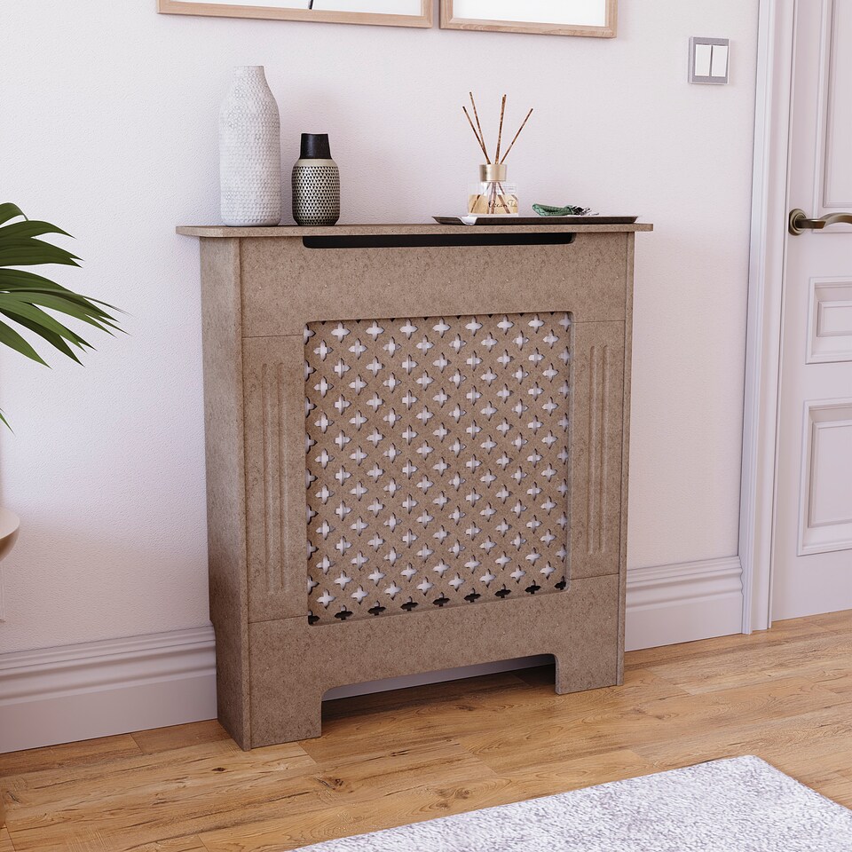 image 1 of Vida Designs Oxford Radiator Cover MDF Cabinet, Unfinished, 78cm