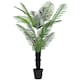 image 1 of HOMCOM 175cm Artificial Areca Palm Tree with PE Leaves and Flocked Soil Green | One Size
