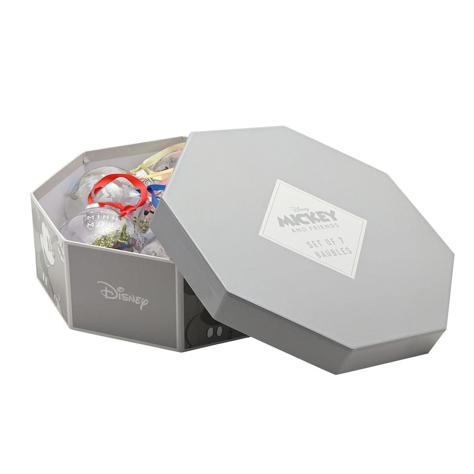 image 1 of Widdop Gifts Disney Mickey and Friends Set of 7 Christmas Tree Baubles