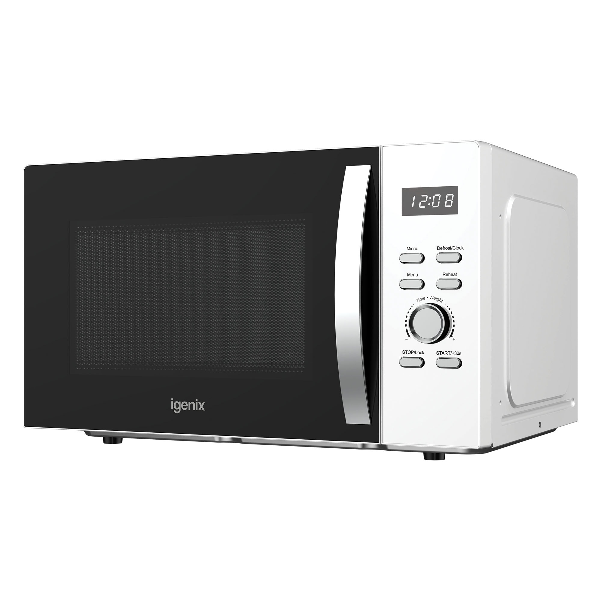 Digital Microwave, 30 Litre, 950W, White, Igenix IGMS03090W