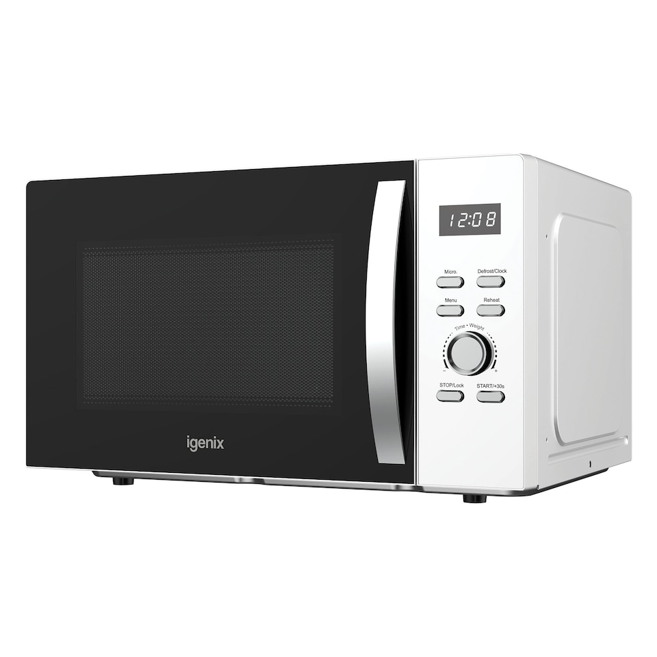 image 1 of Digital Microwave, 30 Litre, 950W, White, Igenix IGMS03090W