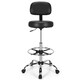 image 4 of COSTWAY Ergonomic Drafting Office Chair w/ Backrest Black