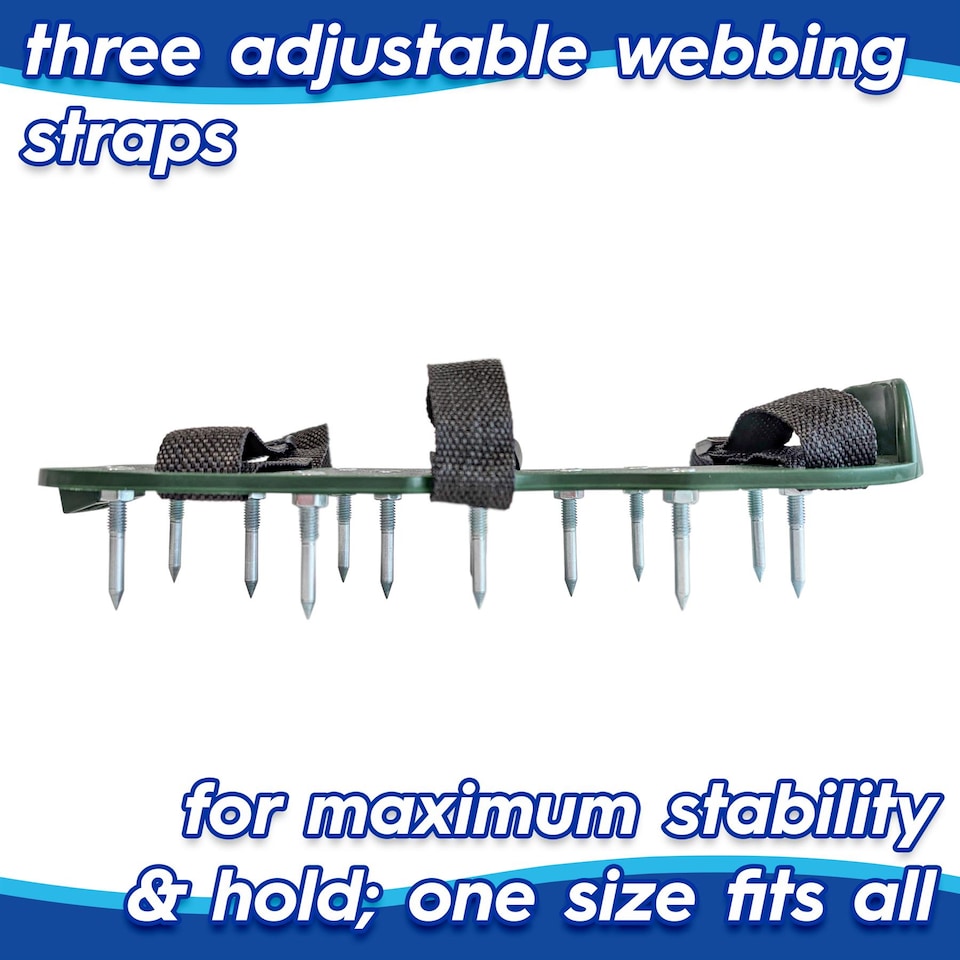 image 1 of Harbour Housewares Lawn Aerator Shoes with Hook & Loop Straps