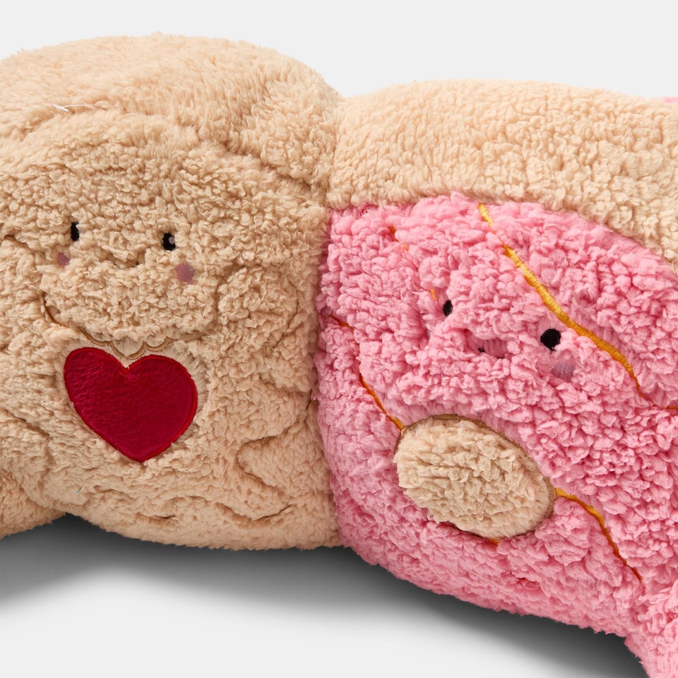 image 1 of OHS Kids Biscuit Duo Cuddle Cushion Character Backrest Reading Pillow