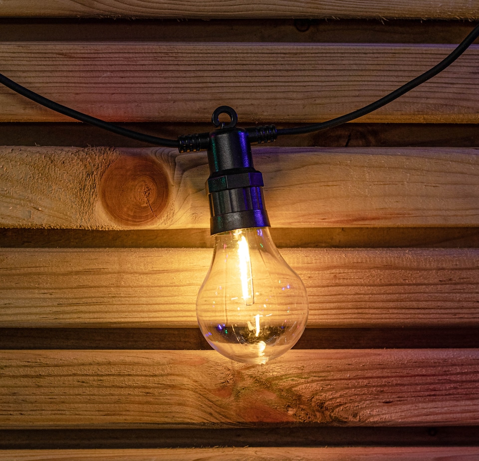 image 1 of Set of 20 Indoor Outdoor Connectable Festoon Lights with Multi-Coloured LEDs