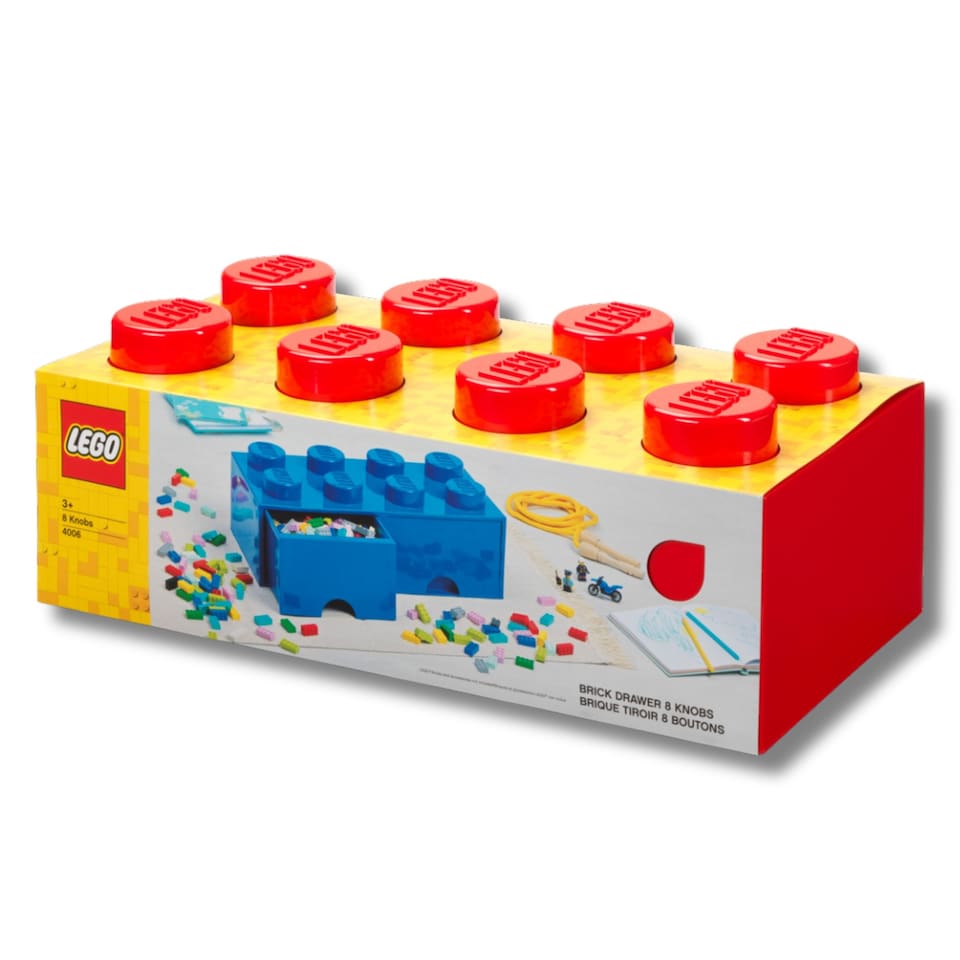 image 1 of LEGO Brick Drawer 8 Stud  - Red