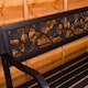 image 4 of Garden Vida 3 Seater Steel Garden Bench Outdoor Patio Seating, Rose