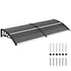 image 1 of Outsunny Door Canopy Awning Outdoor Window Rain Shelter for Door 196 x 75cm | Black | Black | 1
