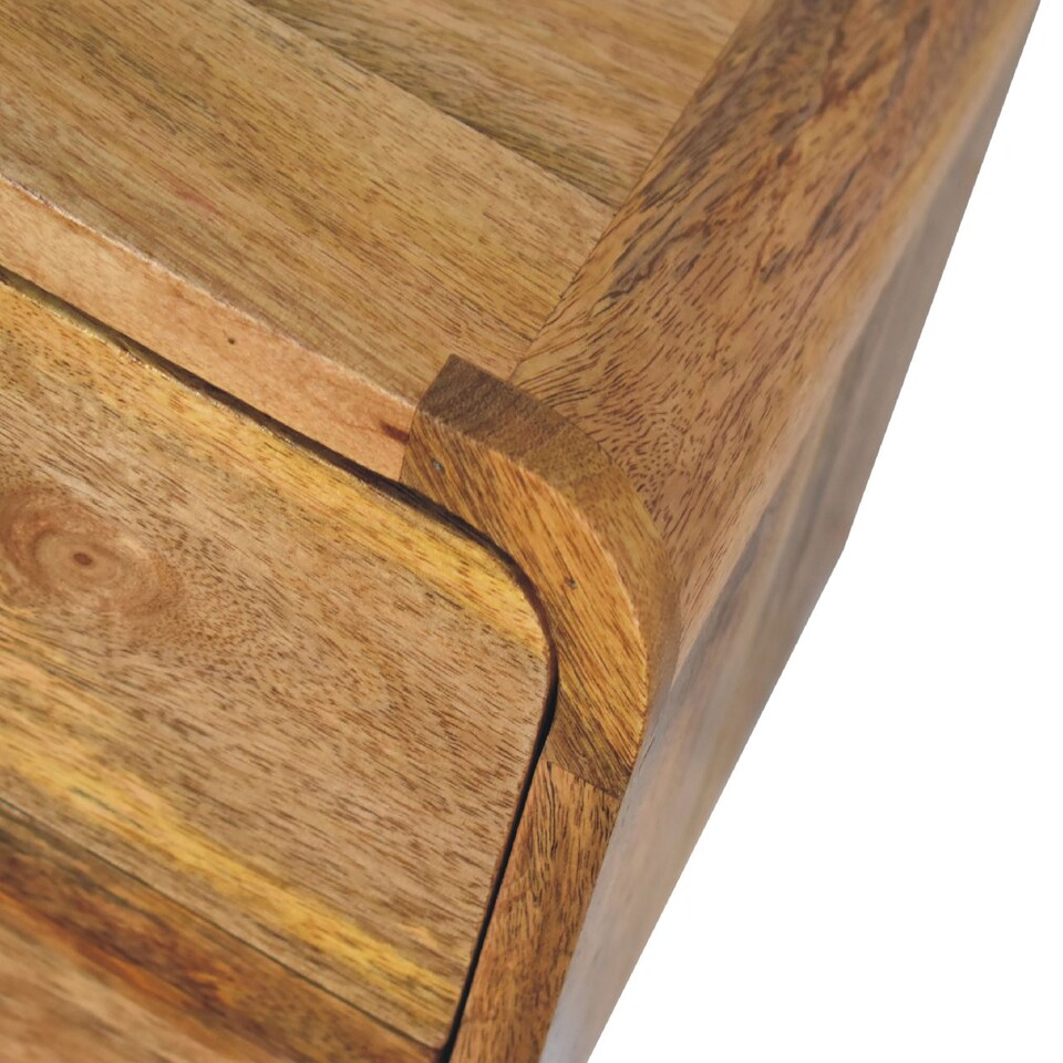 image 1 of Artisan Furniture Mini Curve Oakish Floating Bedside