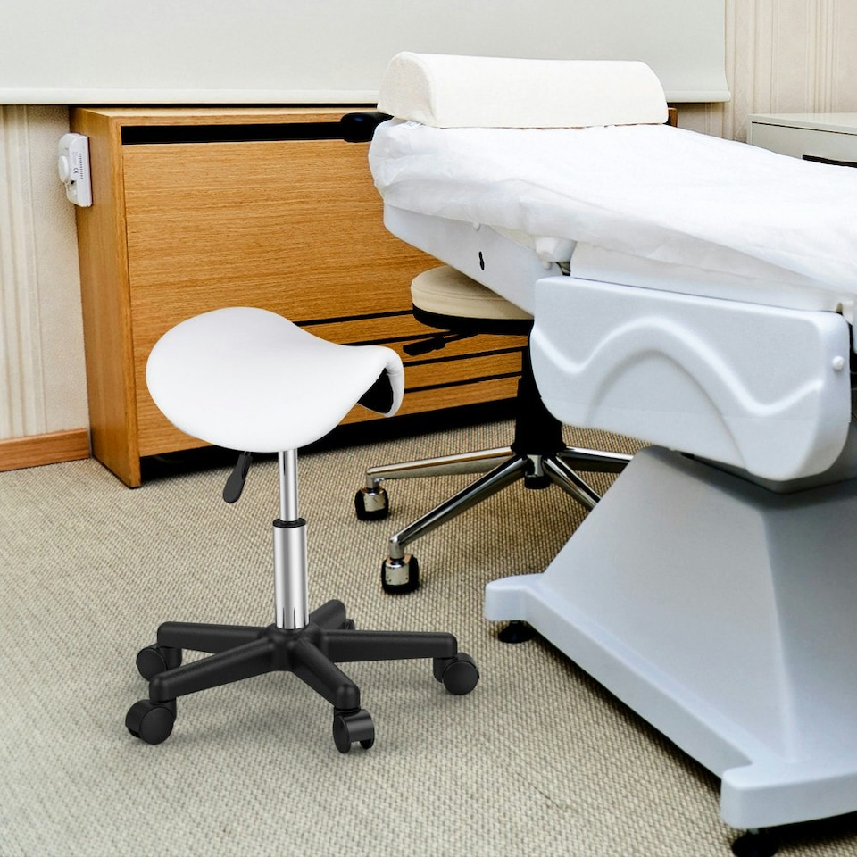 image 1 of Yaheetech Adjustable Salon Chair for Massage | White