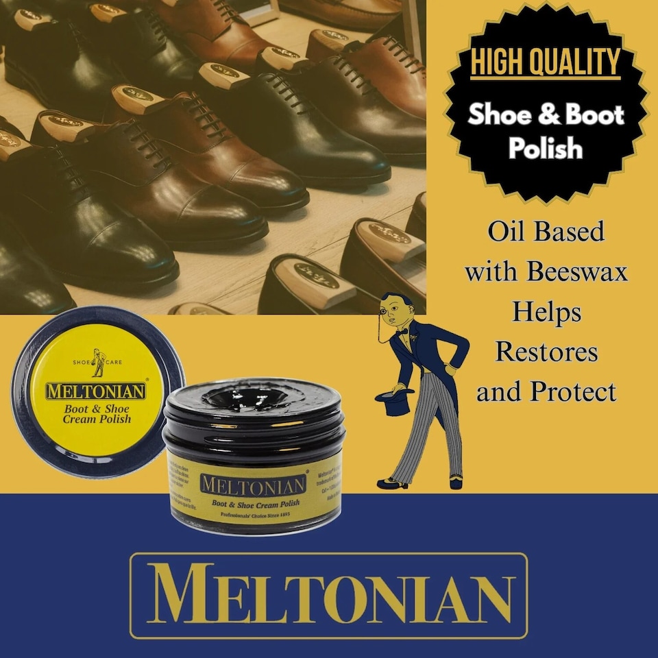 image 1 of Meltonian Boot and Shoe Cream Polish - Conditioning and Colour Restoration 50ml | Silver | Silver