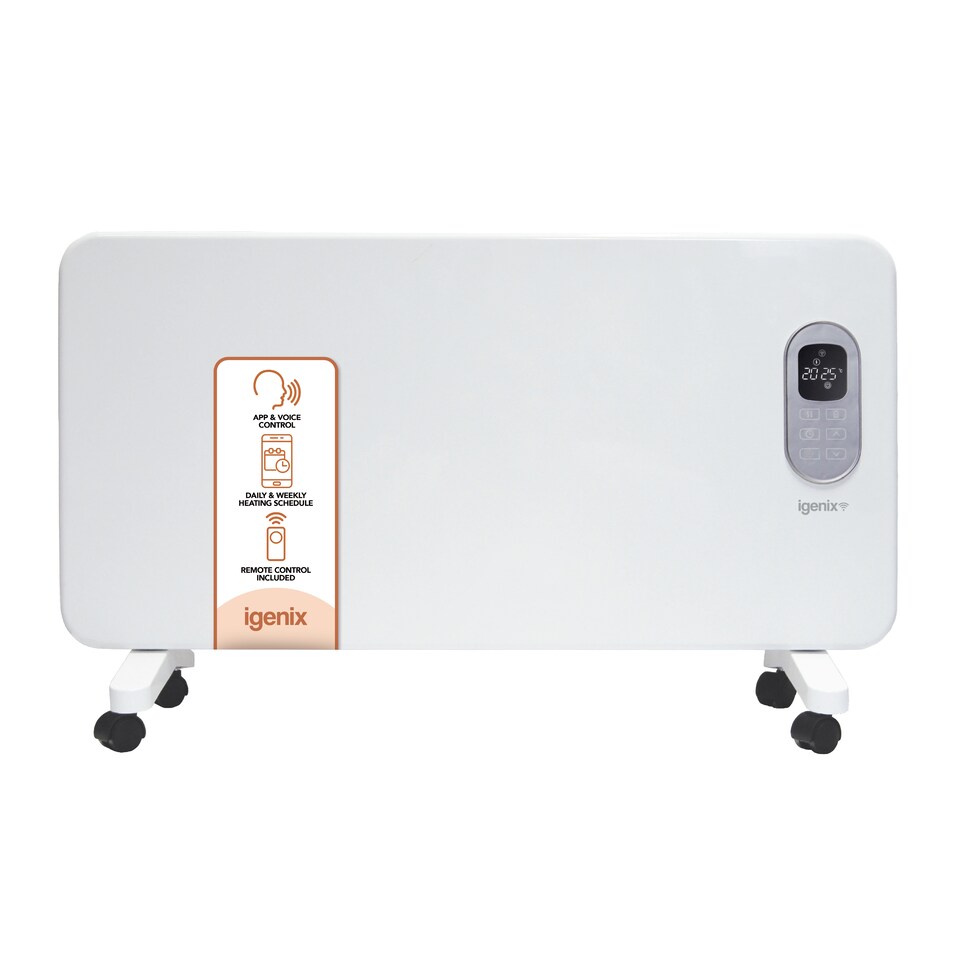 image 1 of Igenix IG9515WIFI, Smart Electric Panel Heater, 1500 W, Alexa Compatible