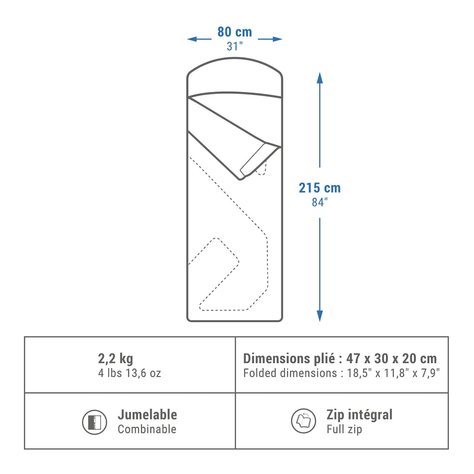 image 1 of Decathlon Camping sleeping bag 0°C, Arpenaz