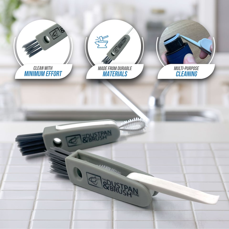 image 1 of Bottle Brush Lid Cleaner 3 in 1 Multifunctional Bottle Brushes for Cleaning - Pack of 2