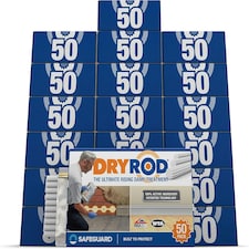 Dryrod Damp Proofing Rods (50 Pack x 20) - Rising Damp Treatment. Coverage 120m
