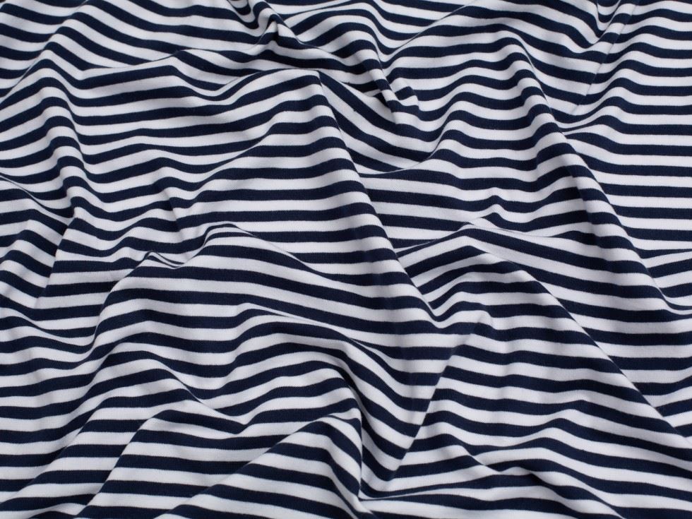 Minerva Core Range Navy Cotton Jersey Stretch Knit Fabric for Dressmaking, 150cm / 59" Wide - per metre