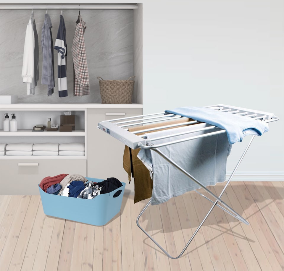 image 1 of Freestanding Compact Foldable Heated Electric Clothes Airer