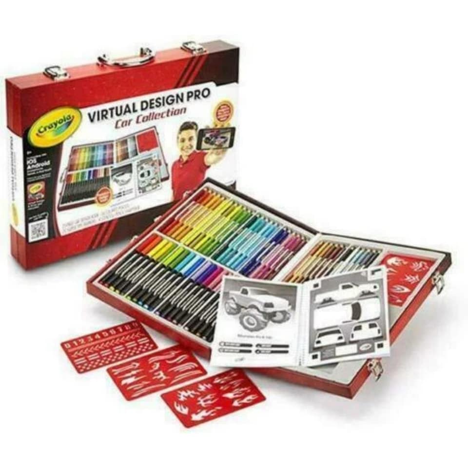image 1 of Crayola Virtual Design Pro Cars Set
