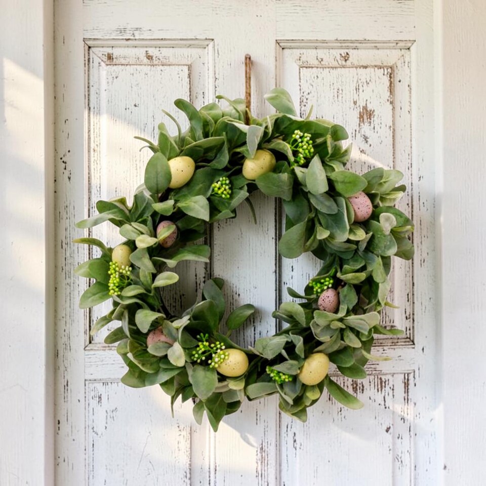 image 1 of Easter Egg Decorative Wreath – 46cm