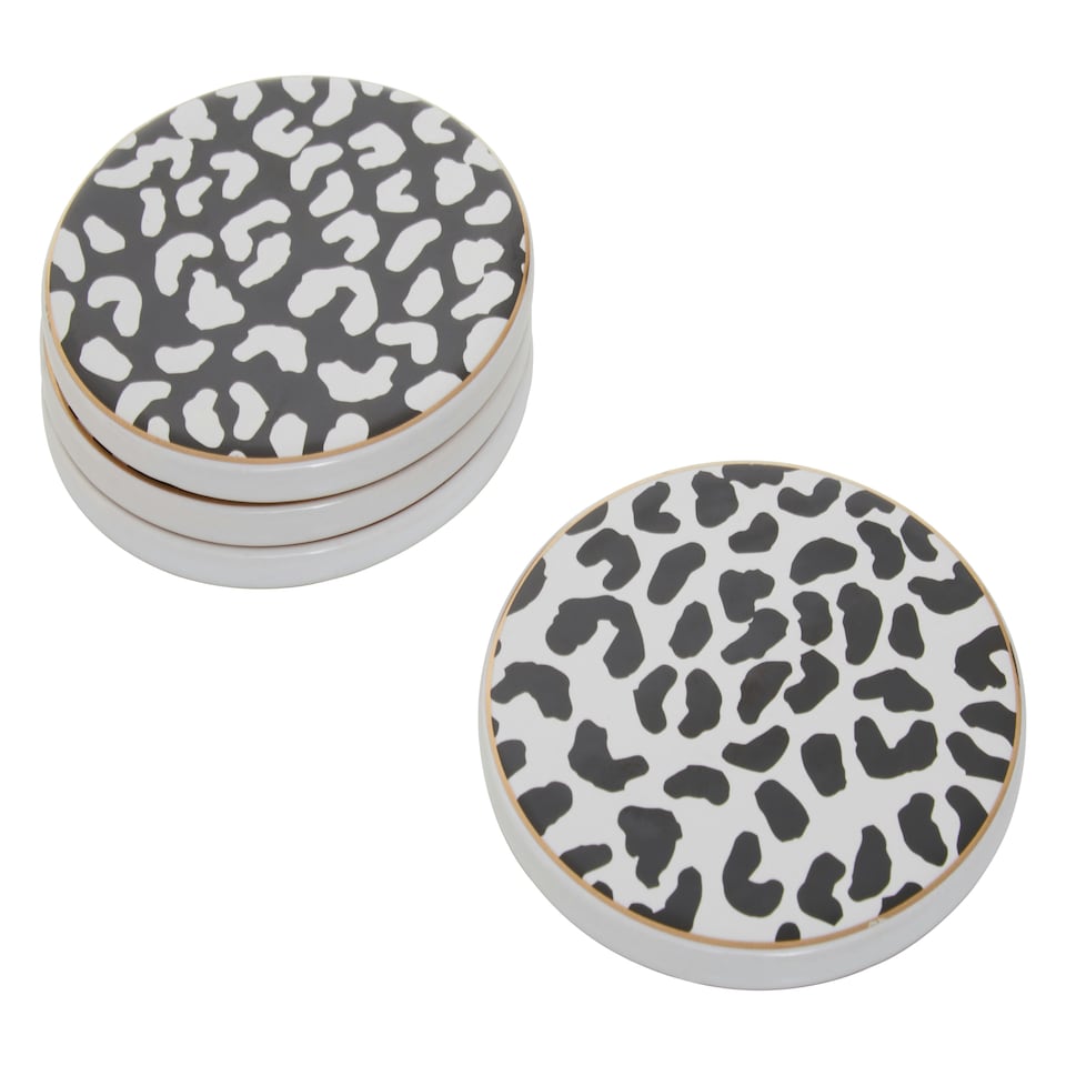 image 1 of Interiors By Premier Minimalist Set Of Four Coasters,Handcrafted Drink Coasters With Delicate Gold Accent,Coasters For Home Décor
