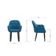 image 6 of Set Of 6 Anika Modern Velvet Dining Chair Padded Seat Metal Legs (Blue)