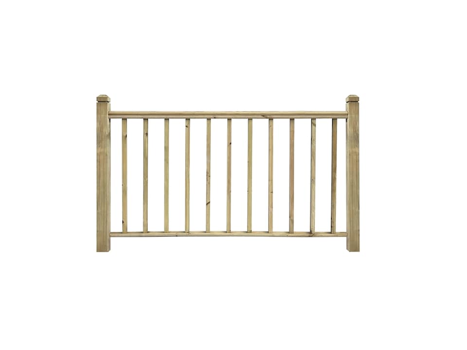 image 1 of eDecks Softwood Handrail System Decking Extension Kit, 1970mm - Colonial
