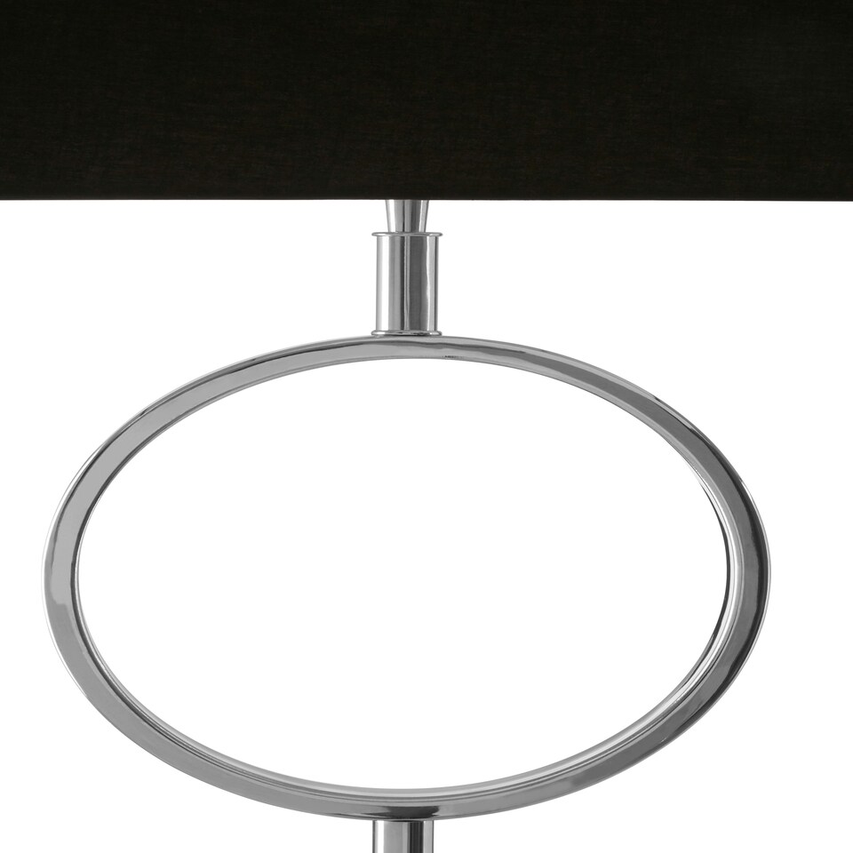 image 1 of Interiors by Premier Floor Lamp with Stone Base Black