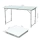 image 7 of Outsunny 4ft Aluminium Portable Folding Camping Picnic Table Outdoor Garden